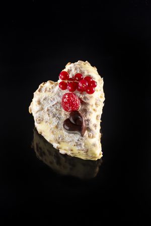 Cœur, glacé, yaourt, agrumes