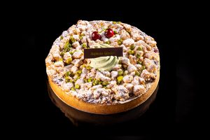 La Tarte crumble griotte pistache